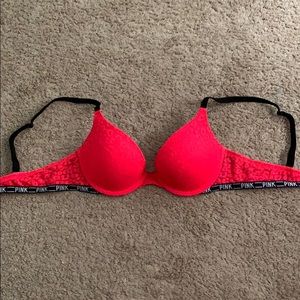 PINK Hot Pink Pushup Bra